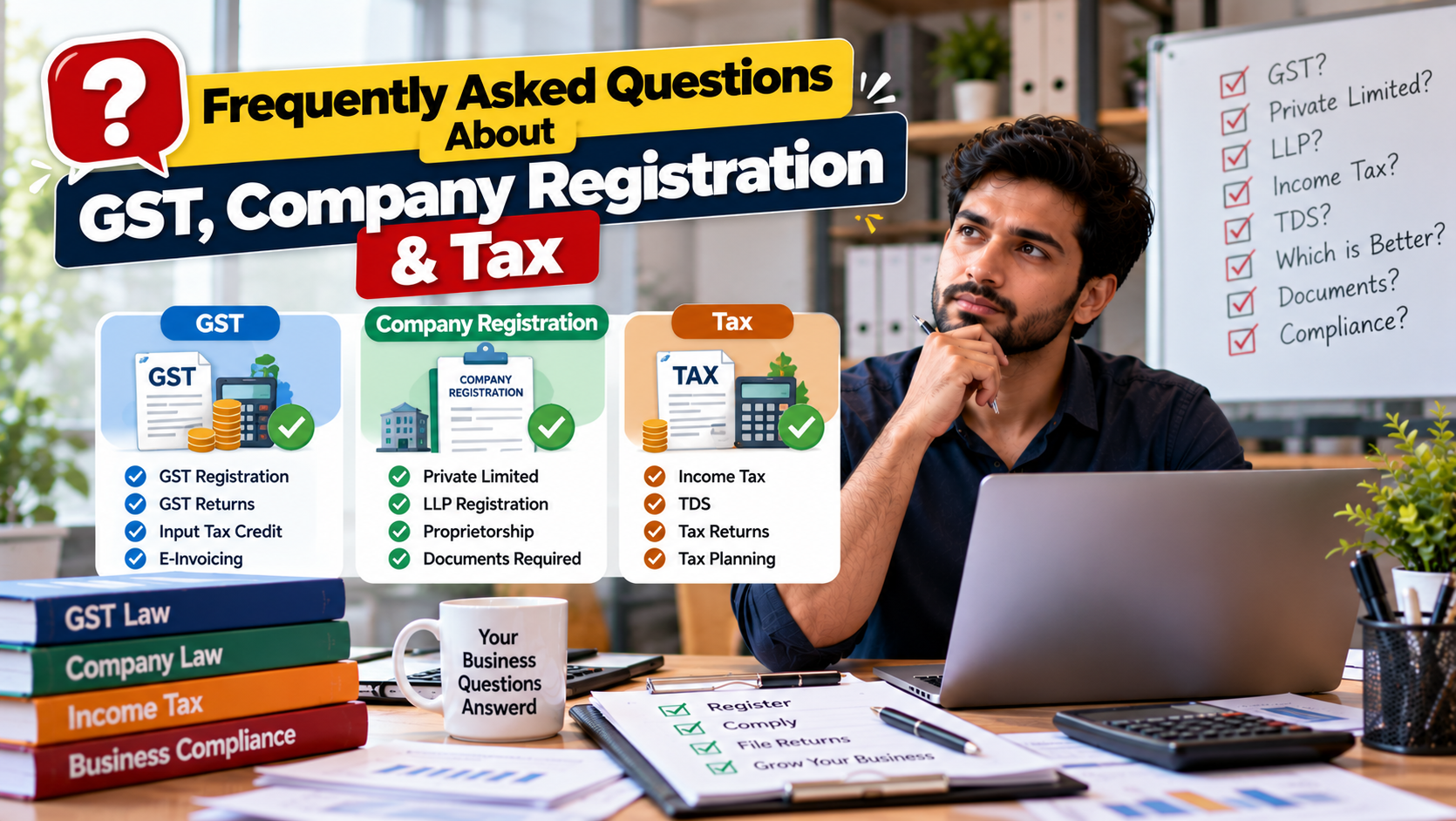Frequently Asked Questions About GST, Company Registration & Tax in India
